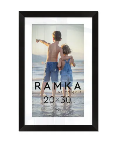 Ramka na zdjęcia 20x30 cm z podpórką Czarna