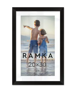 Ramka na zdjęcia 20x30 cm z podpórką Czarna