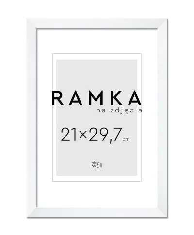 Ramka na zdjęcia A4 21x29,7 cm z podpórką Biała