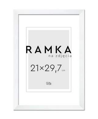 Ramka na zdjęcia A4 21x29,7 cm z podpórką Biała