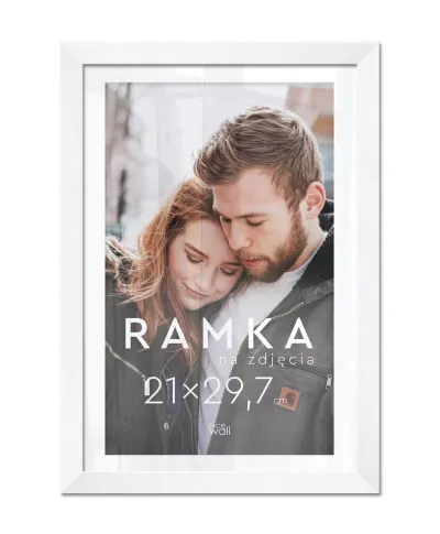 Ramka na zdjęcia A4 21x29,7 cm z podpórką Biała