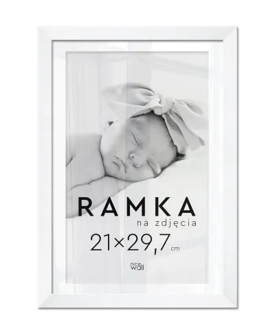 Ramka na zdjęcia A4 21x29,7 cm z podpórką Biała
