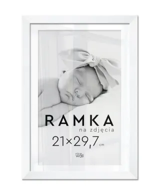 Ramka na zdjęcia A4 21x29,7 cm z podpórką Biała