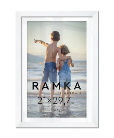 Ramka na zdjęcia A4 21x29,7 cm z podpórką Biała