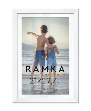 Ramka na zdjęcia A4 21x29,7 cm z podpórką Biała