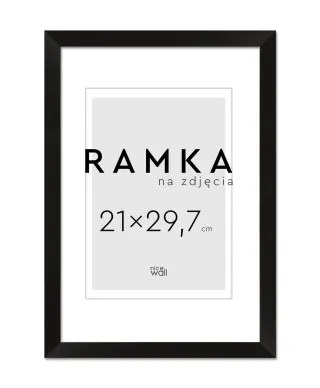 Ramka na zdjęcia A4 21x29,7 cm z podpórką Czarna