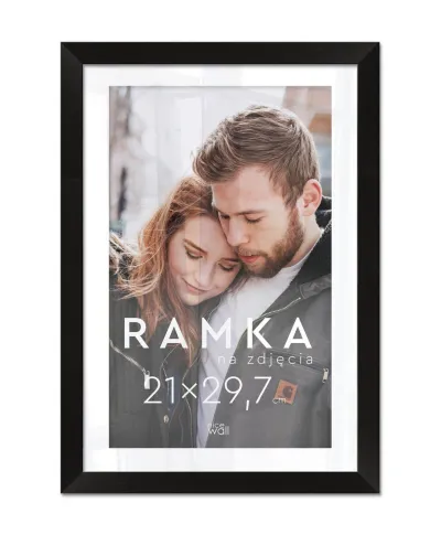 Ramka na zdjęcia A4 21x29,7 cm z podpórką Czarna