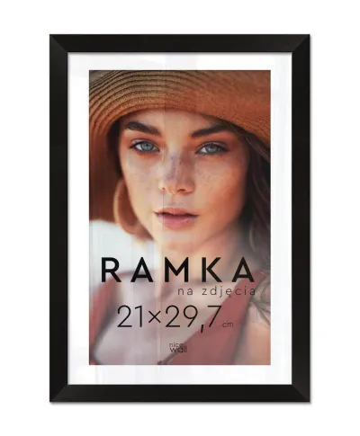 Ramka na zdjęcia A4 21x29,7 cm z podpórką Czarna