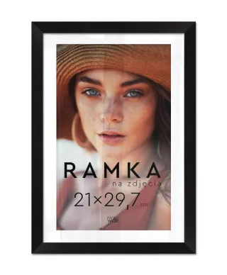 Ramka na zdjęcia A4 21x29,7 cm z podpórką Czarna