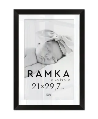 Ramka na zdjęcia A4 21x29,7 cm z podpórką Czarna