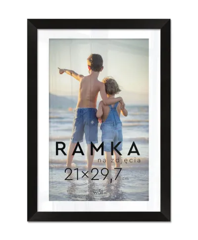 Ramka na zdjęcia A4 21x29,7 cm z podpórką Czarna