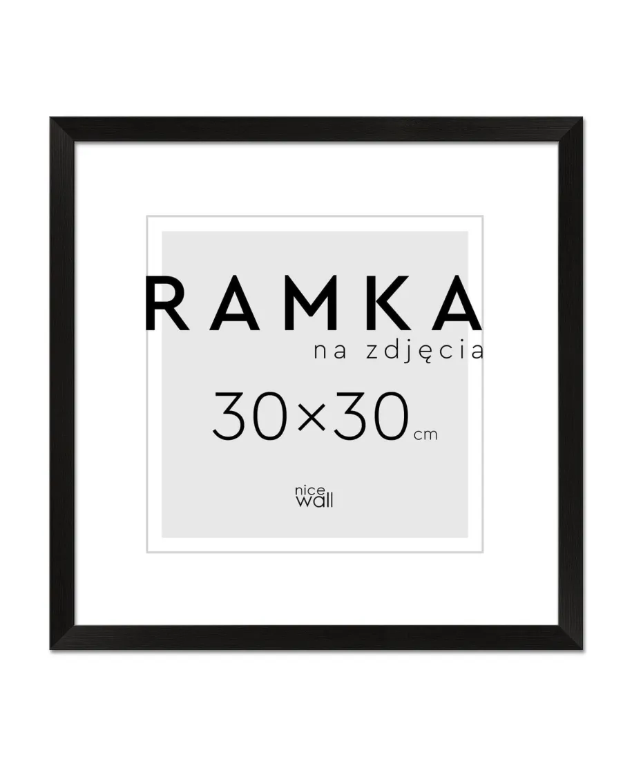 Ramka na zdjęcia 30x30 cm Czarna