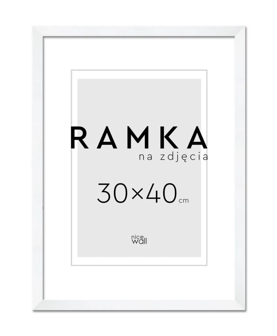 Ramka na zdjęcia 30x40 cm Biała