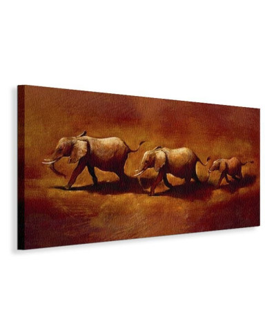 Obraz na ścianę - Słonie - Three African Elephants - 50x100 cm