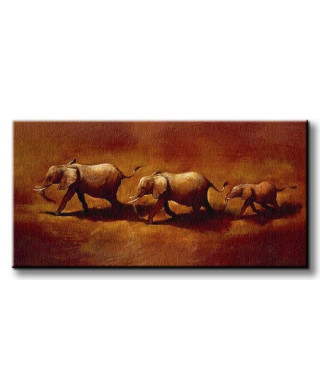 Obraz na ścianę - Słonie - Three African Elephants - 50x100 cm