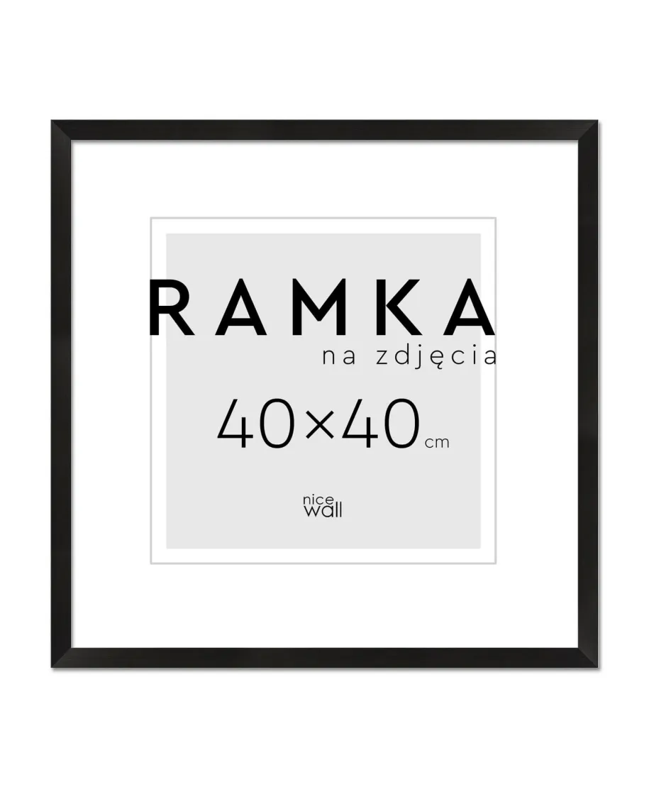 Ramka na zdjęcia 40x40 cm Czarna