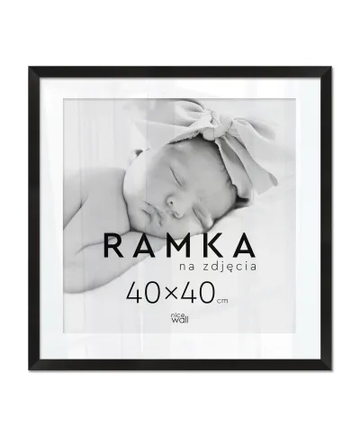 Ramka na zdjęcia 40x40 cm Czarna