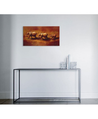 Obraz na ścianę - Słonie - Three African Elephants - 50x100 cm