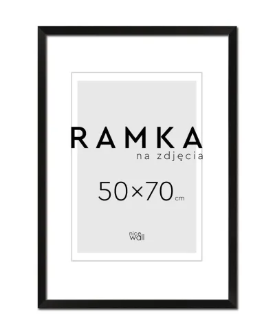 Ramka na zdjęcia B2 50x70 cm Czarna