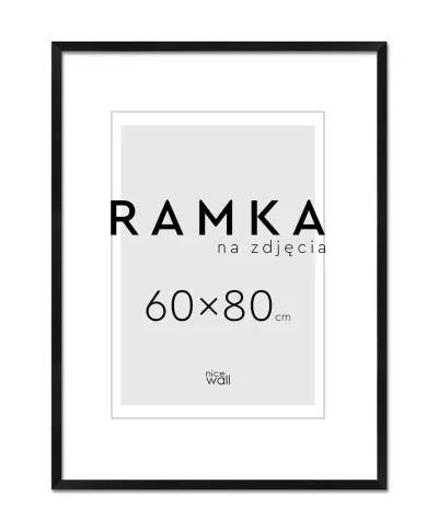 Ramka na zdjęcia 60x80 cm Czarna