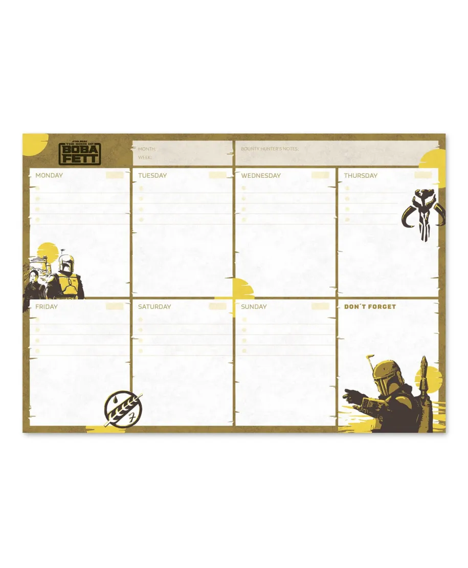 The Book Of Boba Fett - planer tygodniowy A4