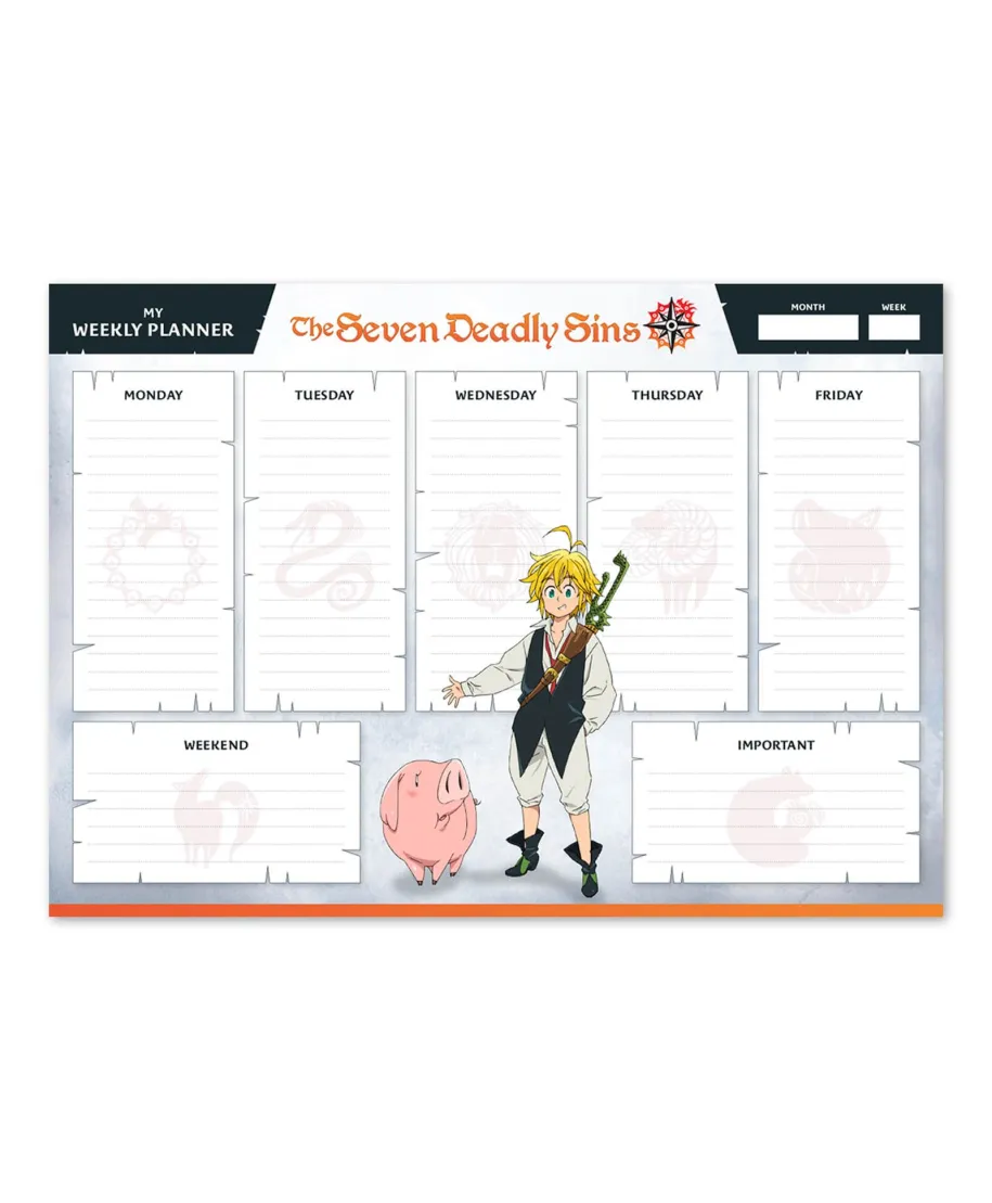 The Seven Deadly Sins - planer tygodniowy A4