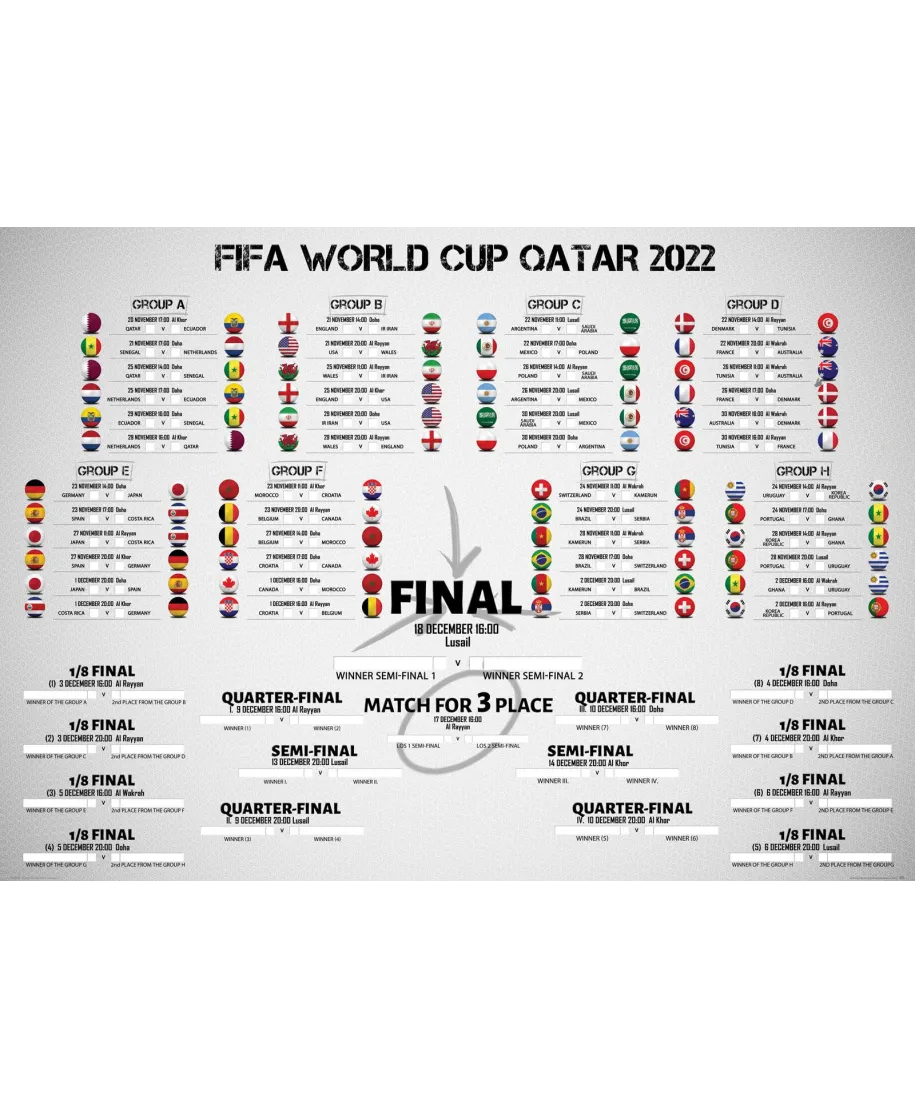 FIFA World Cup Qatar 2022 - plakat w wersji angielskiej