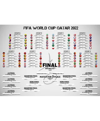 FIFA World Cup Qatar 2022 - plakat w wersji angielskiej