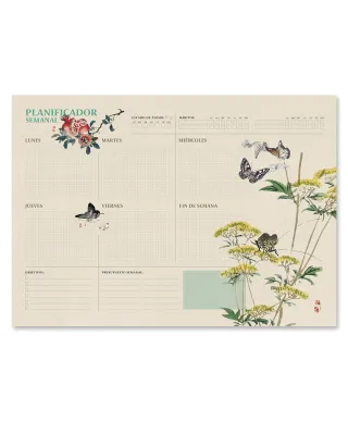 Japanese Flower - planer tygodniowy A3