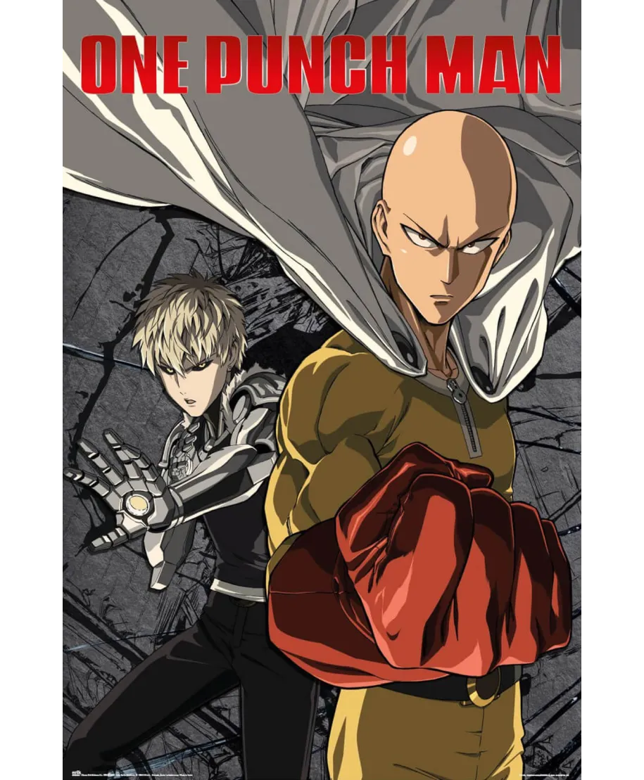 One Punch Man Saitama and Genos - plakat