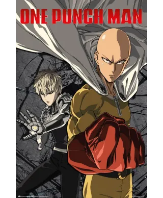 One Punch Man Saitama and Genos - plakat