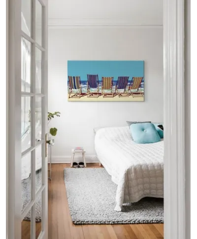 Five Deckchairs - Obraz na płótnie
