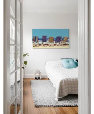 Five Deckchairs - Obraz na płótnie