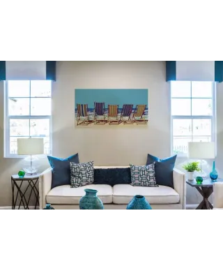 Five Deckchairs - Obraz na płótnie
