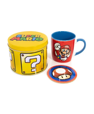 Super Mario Lets A Go Mug Tin Set - zestaw prezentowy