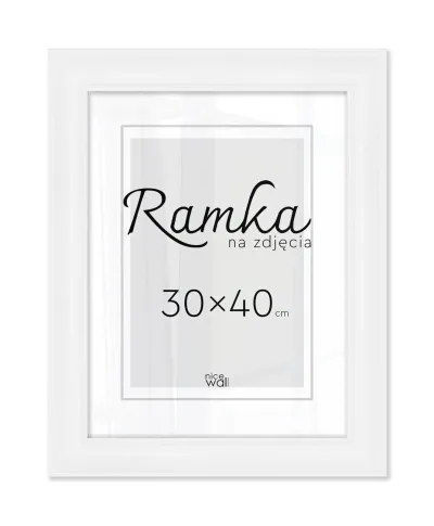 Biała ramka na zdjęcia 30x40 cm