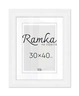 Biała ramka na zdjęcia 30x40 cm