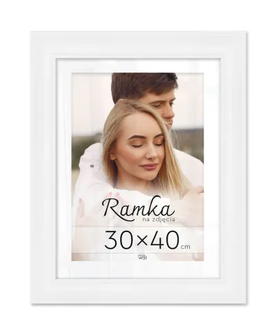Biała ramka na zdjęcia 30x40 cm