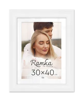 Biała ramka na zdjęcia 30x40 cm