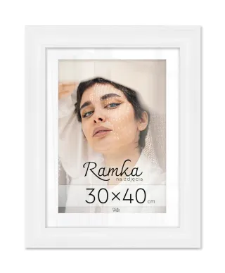 Biała ramka na zdjęcia 30x40 cm