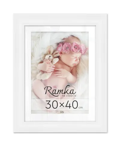Biała ramka na zdjęcia 30x40 cm
