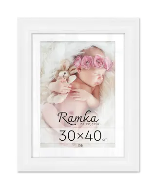 Biała ramka na zdjęcia 30x40 cm