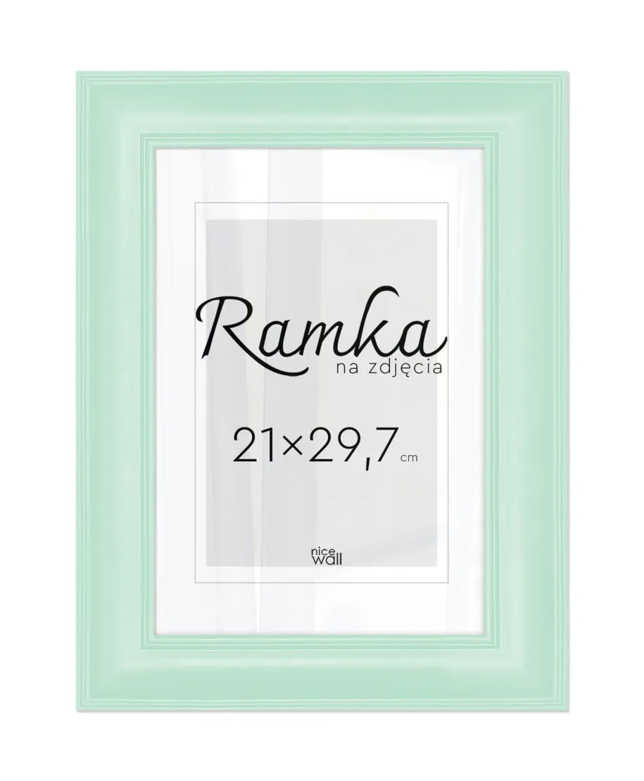 Miętowa ramka na zdjęcia 21x29,7 cm