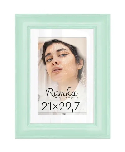 Miętowa ramka na zdjęcia 21x29,7 cm