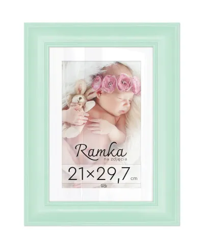 Miętowa ramka na zdjęcia 21x29,7 cm