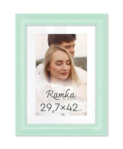 Miętowa ramka na zdjęcia 29,7x42 cm