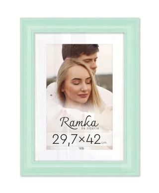 Miętowa ramka na zdjęcia 29,7x42 cm