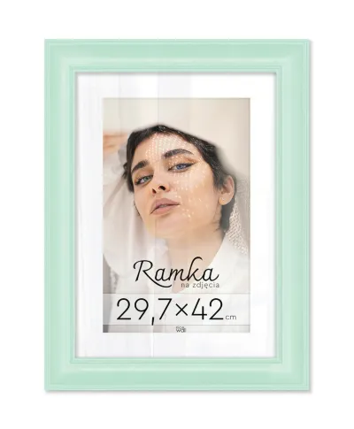 Miętowa ramka na zdjęcia 29,7x42 cm