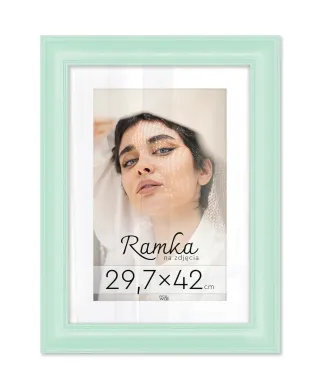 Miętowa ramka na zdjęcia 29,7x42 cm