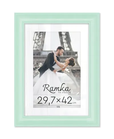 Miętowa ramka na zdjęcia 29,7x42 cm